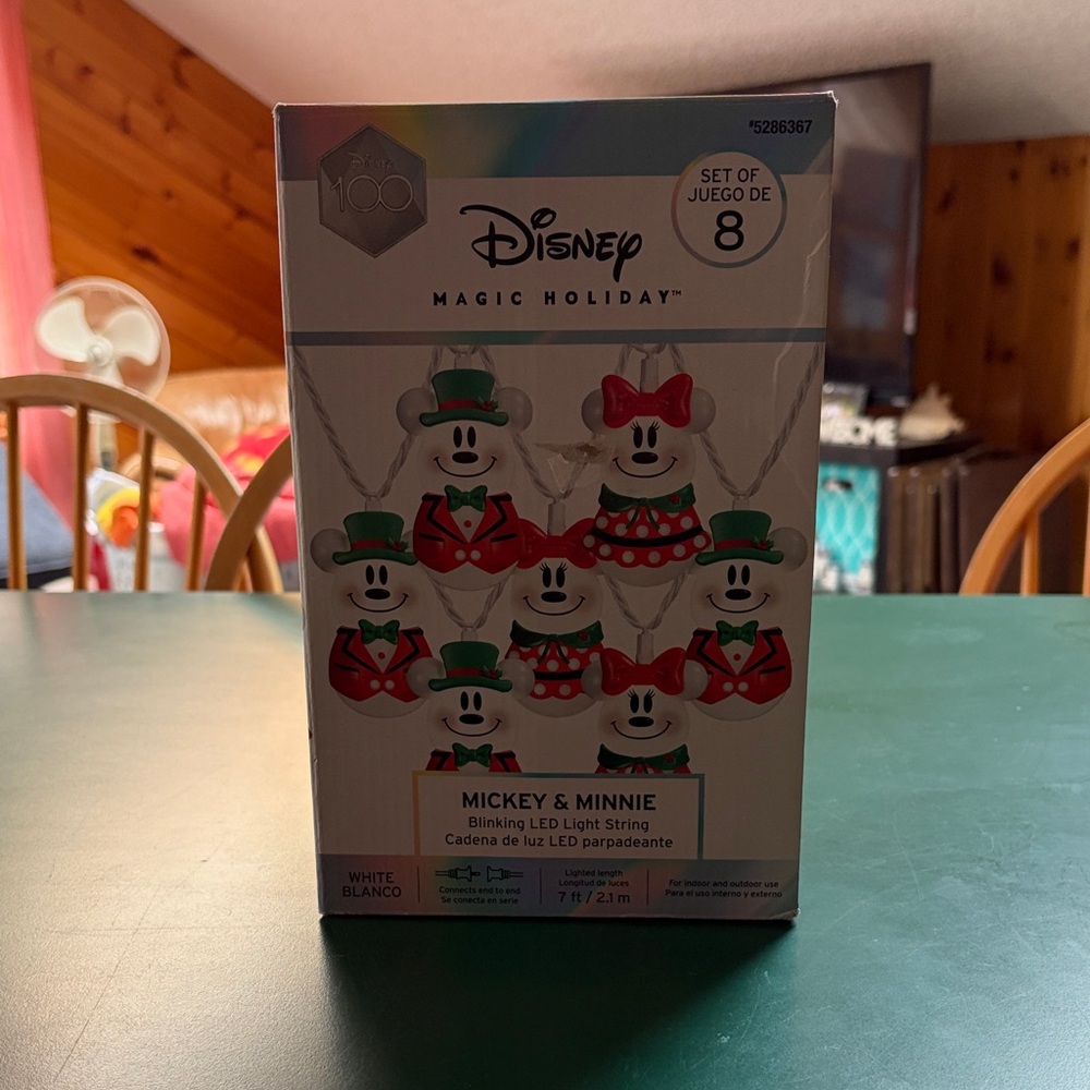 Disney Magic Holiday Mickey & Minnie LED Light String - Red, Green, White